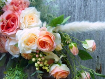 Wedding Arch Flowers in Coral, Blush, Ivory, Wedding Flowers - image6